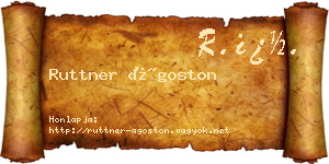 Ruttner Ágoston névjegykártya